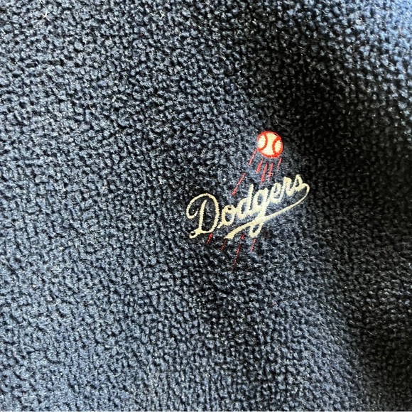 L.A Dodgers Vintage Lands’ End fleece full zip up Vest Sz L - Picture 4 of 10